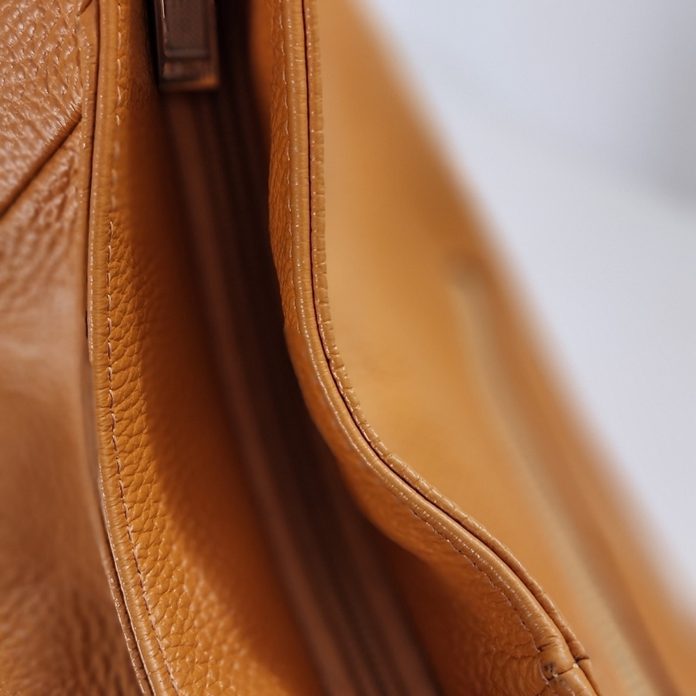 Zenith Women's Warm Mustard Yellow Genuine Leather Hobo-Style Shoulder Bag - Picture 7 of 9